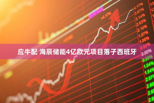 应牛配 海辰储能4亿欧元项目落子西班牙