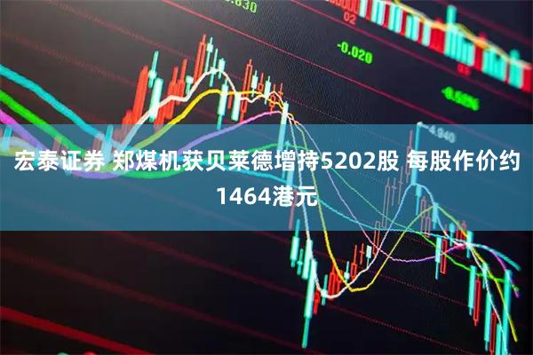 宏泰证券 郑煤机获贝莱德增持5202股 每股作价约1464港元